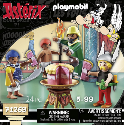 Playmobil 71269 Astérix: La tarta envenenada de Artifis, el camerino de Cleopatra y Artifis y su ayudante Krukhut, figuras coleccionables, juegos de rol divertidos e imaginativos, sets de juego aptos para niños a partir de 5 años