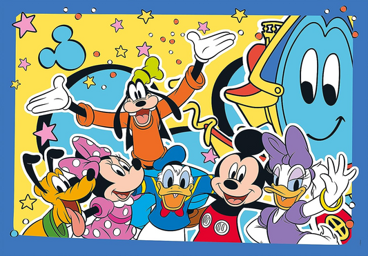 Clementoni 24791 2x20pcs Supercolor Disney Mickey-2 x 20 piezas Rompecabezas para edades de 3 años, multicolor, mediano