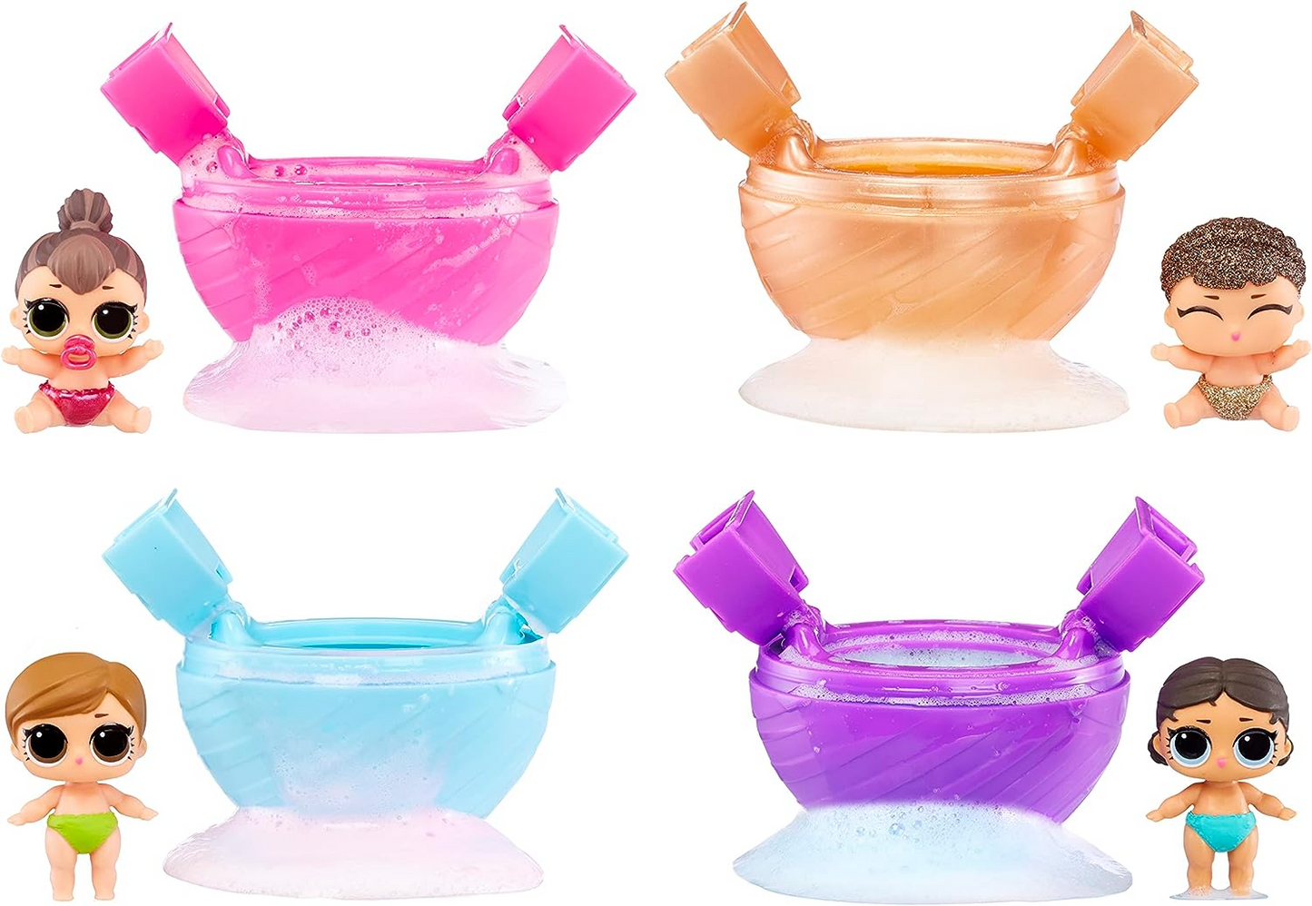 LOL Surprise Bubble Surprise Lil Sisters - VARIEDADE ALEATÓRIA - Boneca colecionável, irmãzinha, surpresas, acessórios, Bubble Surprise Unboxing e Bubble Foam Reaction - Ótimo para crianças de 4 anos ou mais