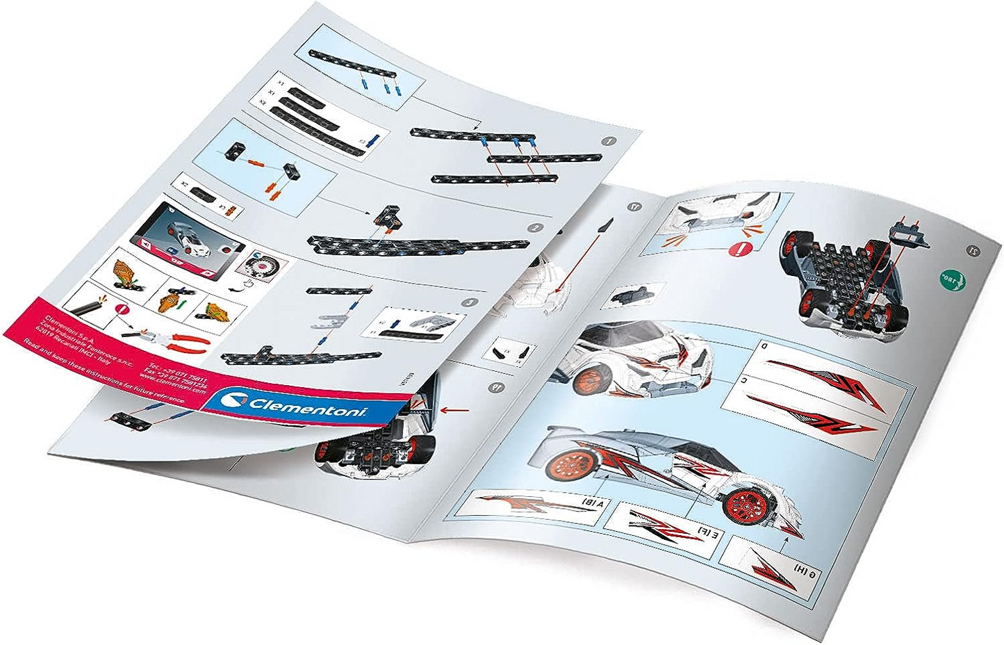 Clementoni 61382 Science Museum Mechanics-Buggy & Quad-Building Set, Kit Científico para Crianças de 8 Anos, Brinquedos STEM, Versão em Inglês Feito na Itália, Multicolorido