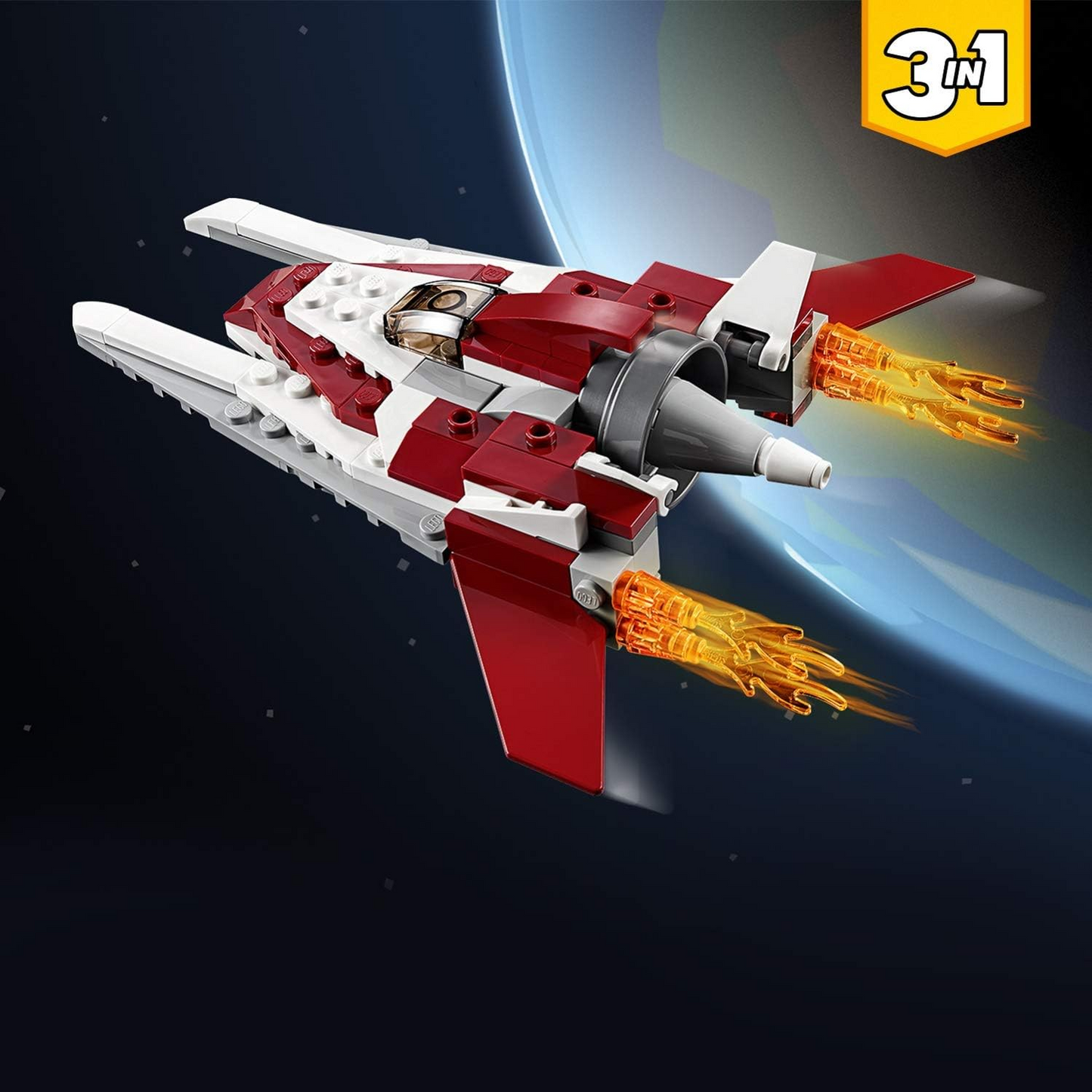 LEGO 31086 Creator Futuristic Flyer, Espaço e Robô 3 em 1 Conjunto de construção, Brinquedos de veículos para crianças de 7 anos ou mais