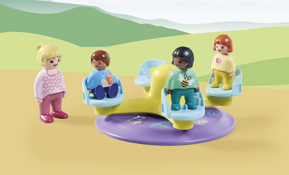 Playmobil 71324 1.2.3: Número Merry-Go-Round, brinquedo educativo e de primeira contagem para crianças pequenas, conjuntos de jogos adequados para crianças com mais de 12 meses