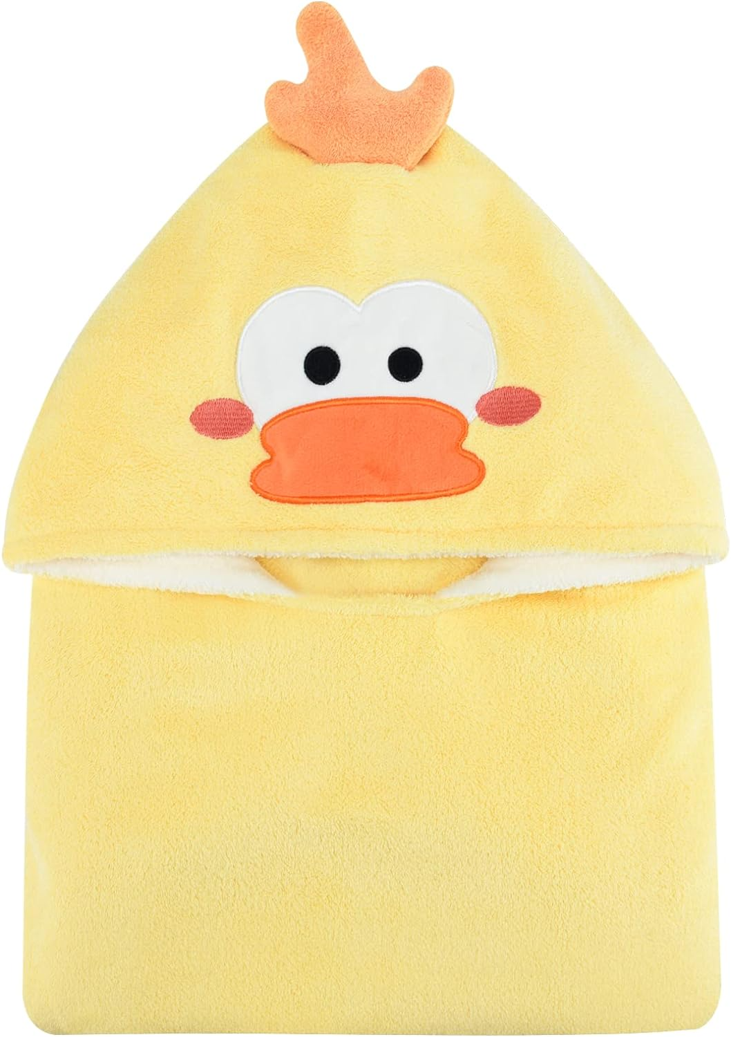 Bebamour  Toalhas com capuz para bebês Toalha 100% orgânica com capuz para meninos e meninas Toalha absorvente com capuz para crianças pequenas, 25" x 25", 0-6 anos, pato fofo