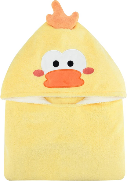 Bebamour  Toalhas com capuz para bebês Toalha 100% orgânica com capuz para meninos e meninas Toalha absorvente com capuz para crianças pequenas, 25" x 25", 0-6 anos, pato fofo