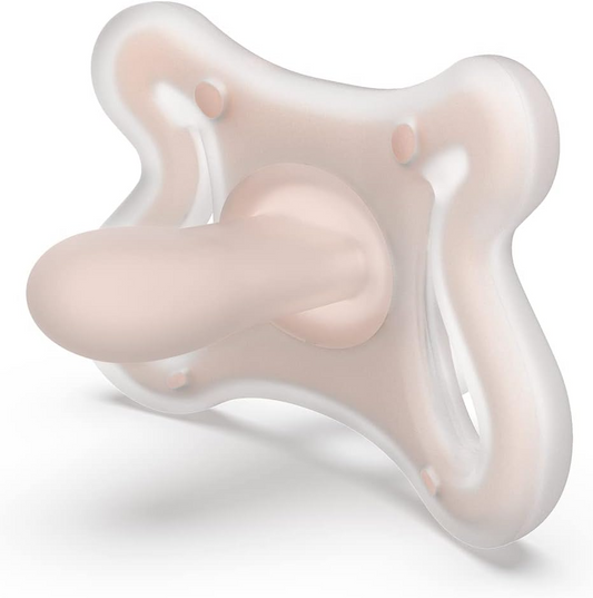 Suavinex Zero Zero Chupete Bebé con Tetina Simétrica, 0-6 Meses, 1 Unidad, Rosa, 9,5 x 6,3 x 6 cm