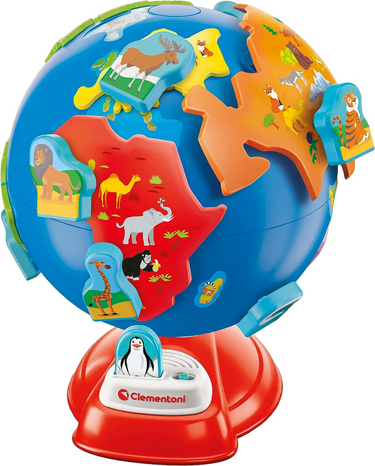 Clementoni 61366 First Interactive Digital Children Age 3, brinquedos educativos, globos do mundo, versão em inglês feito na Itália, multicolorido