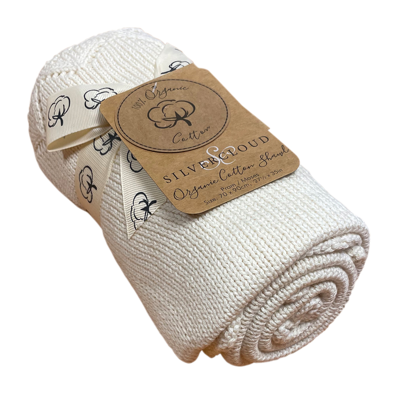 Silvercloud orgânico de xale de algodão Creme