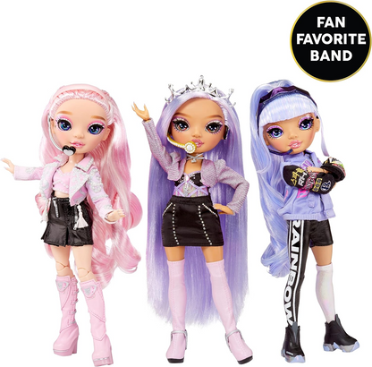 Rainbow High Rainbow Vision Royal Three K-pop Fashion Doll com mais de 6 anos e Shadow High Series - NATASHA ZIMA - Boneca fashion em tons de cinza com cabelos brancos ondulados