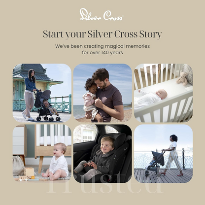 Silver Cross | Carrinho de passeio compacto Clic | Carrinho de passeio | Carrinho dobrável e leve | Tamanho da cabine | Recém-nascidos - 4 anos | Espaço