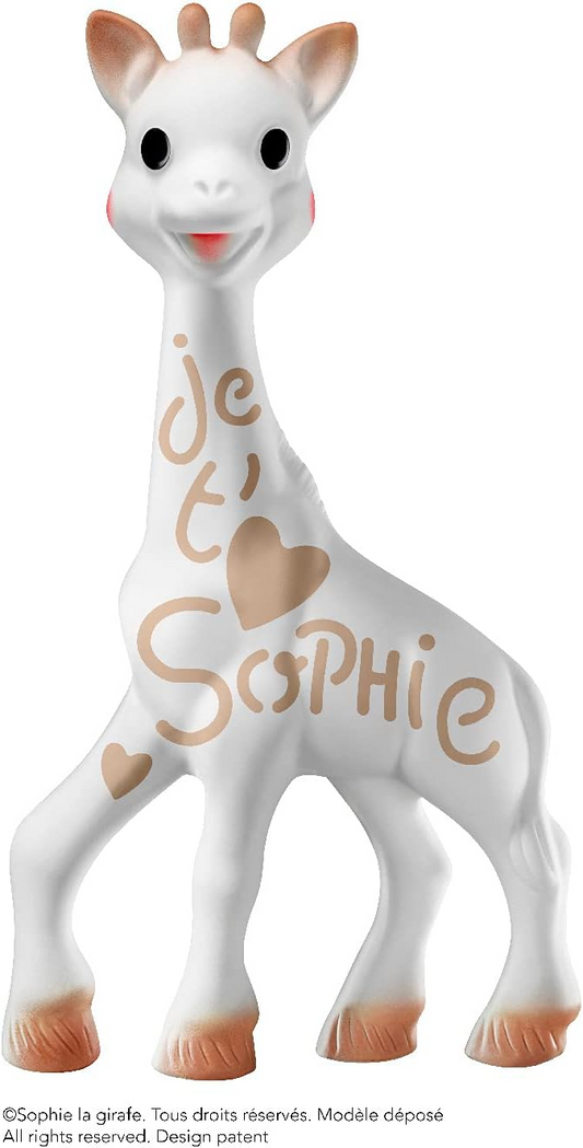 Sophie la girafe Brinquedo de dentição de bebê original de edição limitada do 60º aniversário, borracha 100% natural, mordedor de bebê fácil de segurar, adequado para bebês recém-nascidos - caixa de presente