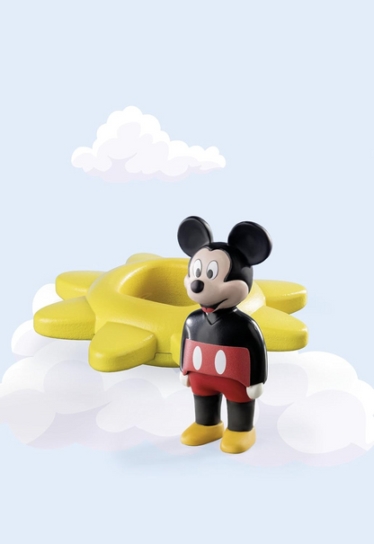Playmobil 71321 1.2.3 y Disney: Sol giratorio de Mickey con función de sonajero, juguetes educativos para niños pequeños, juguetes de regalo y diversión, juegos de rol imaginativos, juegos adecuados para niños a partir de 12 meses