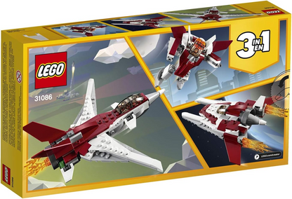 LEGO 31086 Creator Futuristic Flyer, Espaço e Robô 3 em 1 Conjunto de construção, Brinquedos de veículos para crianças de 7 anos ou mais