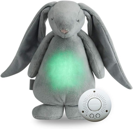 MOONIE Brinquedo de ruído branco rosa luz noturna para bebê ajuda a dormir USB recarregável edredom de som calmante com sensor de choro adequado desde o nascimento lavável na máquina