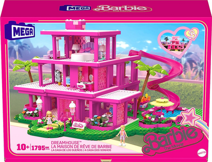 MEGA Barbie The Movie Building Toys for Adults, DreamHouse Replica with 1795 Pieces, Barbie and Ken Micro-Dolls and Accessories, for Collectors, HPH26