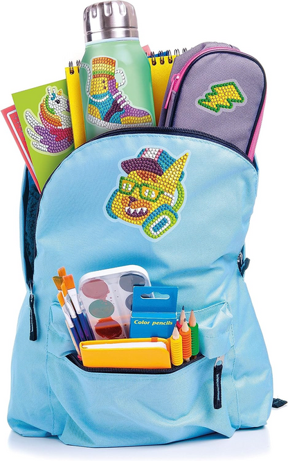 Clementoni 18716 Idea-Sparkly Creations-Sparkle Painting Kit, Craft for Kids, Diamond Arts, Creative Gift for Girl 7, Gem Stickers, Glitter Mosaic, Made in Italy, Multi-Color