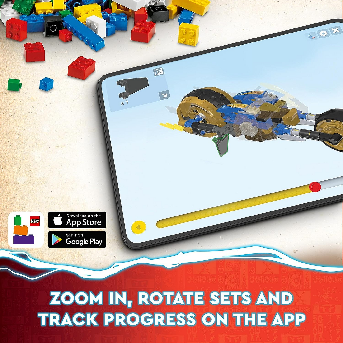 LEGO 71793 NINJAGO Brinquedo de dragão de lava transformador de onda de calor, conjunto da série Dragons Rising com figura de criatura mítica, além de minifiguras de Kai e Lloyd