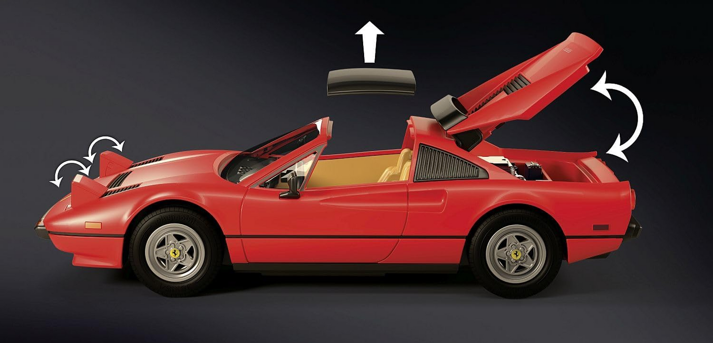 Playmobil 71343 Carros Famosos Magnum, P.I. Ferrari 308 GTS Quattrovalvole, supercarro, item de colecionador +5 anos