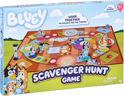 Bluey Jogo de tabuleiro de caça ao tesouro - jogo de tabuleiro familiar oficial para 2 a 4 jogadores