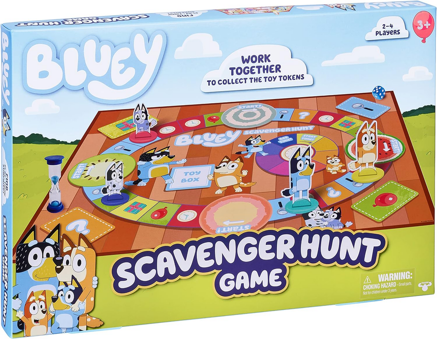 Juego de mesa Bluey Treasure Hunt: juego de mesa familiar oficial para 2-4 jugadores