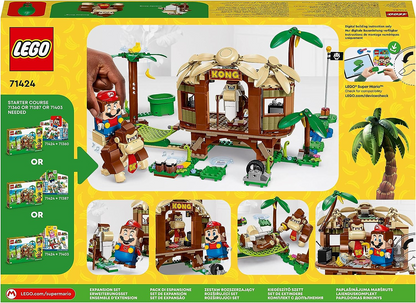 LEGO 71424 Super Mario Donkey Kong Set de Expansión Casa del Árbol, Casa del Árbol para Construir con 2 Figuras de Personajes, Set de Juego para Niños, Niños y Niñas a Partir de 8 Años, para Combinar con un Curso para Principiantes