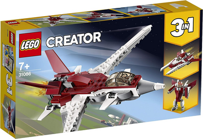LEGO 31086 Creator Futuristic Flyer, Espaço e Robô 3 em 1 Conjunto de construção, Brinquedos de veículos para crianças de 7 anos ou mais