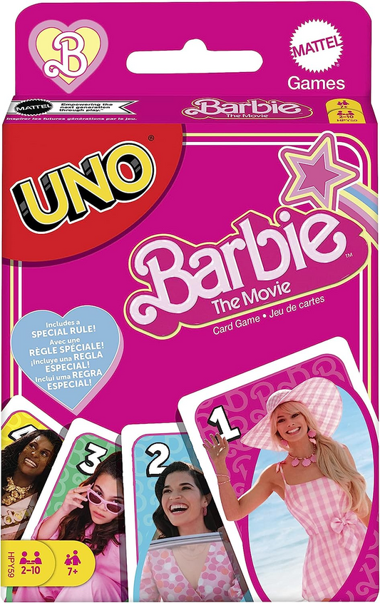 UNO Barbie The Movie Card Game, inspirado no filme para Family Night, Game Night, Travel, Camping and Party, HPY59