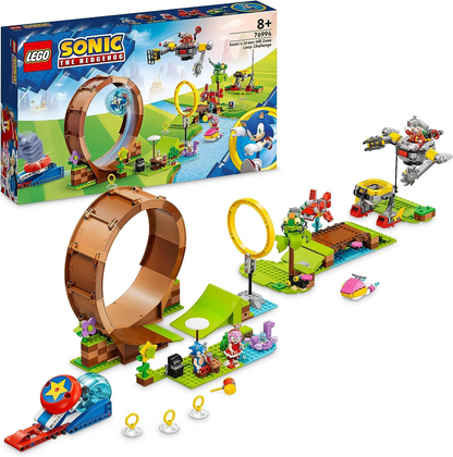 LEGO 76994 Sonic the Hedgehog Sonic's Green Hill Zone Loop Challenge, brinquedos montáveis para crianças, meninos e meninas com 9 personagens, incluindo figuras do Dr.