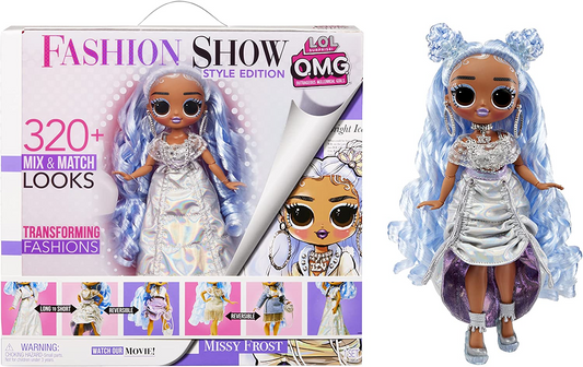 L.O.L. Surprise!  Bonecas OMG Fashion Show Style Edition - Missy Frost - Boneca de 10"/25 cm com mais de 320 looks de moda - Inclui roupas transformadoras, acessórios e muito mais - Colecionável - Para crianças de 4 anos ou mais