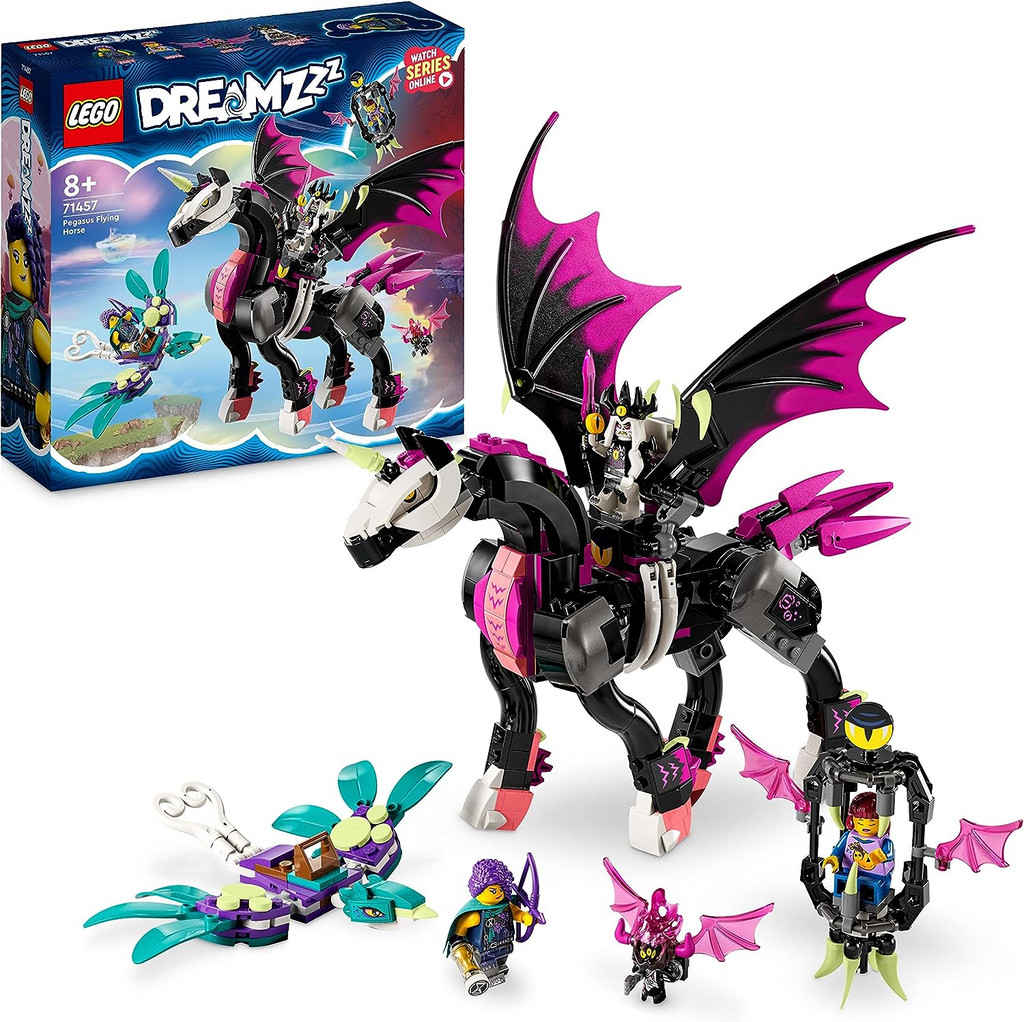 LEGO 71457 DREAMZzz Pegasus Flying Horse Toy Set, Construa uma Criatur
