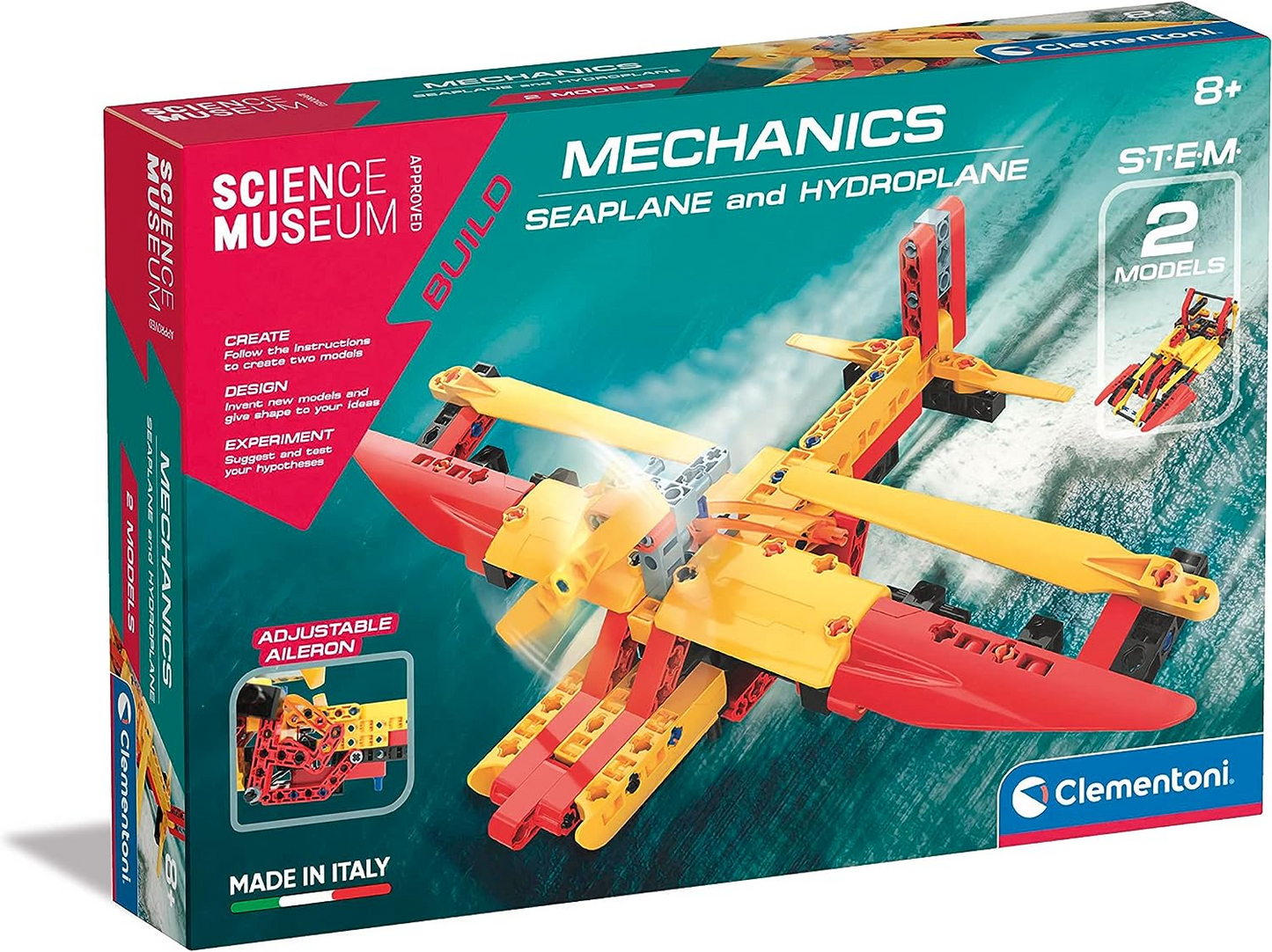 Clementoni 61382 Science Museum Mechanics-Buggy & Quad-Building Set, Kit Científico para Crianças de 8 Anos, Brinquedos STEM, Versão em Inglês Feito na Itália, Multicolorido