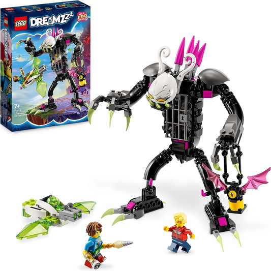 LEGO 71455 DREAMZzz Grimkeeper the Cage Monster Figure Set, Kids Transform Z-Blob em um Mini-Plane ou Hoverbike, Inclui 2 Minifiguras do Programa de TV, Brinquedos para Mais de 7 Anos Crianças, Meninos, Meninas