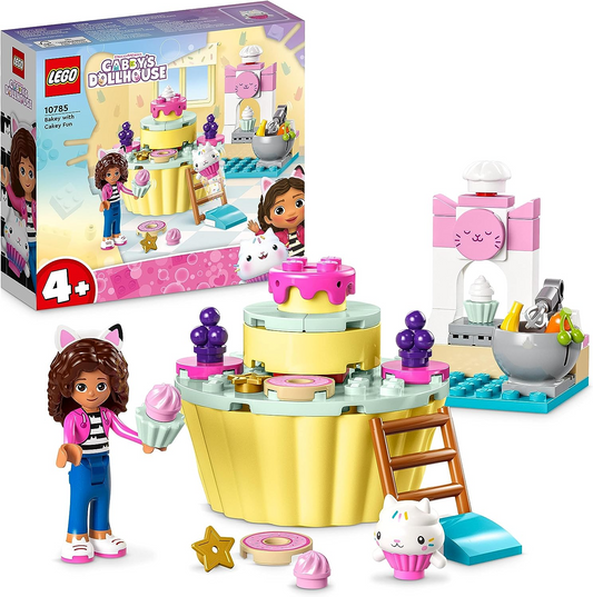 LEGO 10785 Casa de Muñecas de Gabby, Juguete Divertido Bakey con Cakey con Figuras de Gato Gabby y Cakey, Set de Cocina con Magdalena Decorativa y Accesorios, Juguetes para Niñas y Niños a Partir de 4 Años, Idea de Regalo de Cumpleaños
