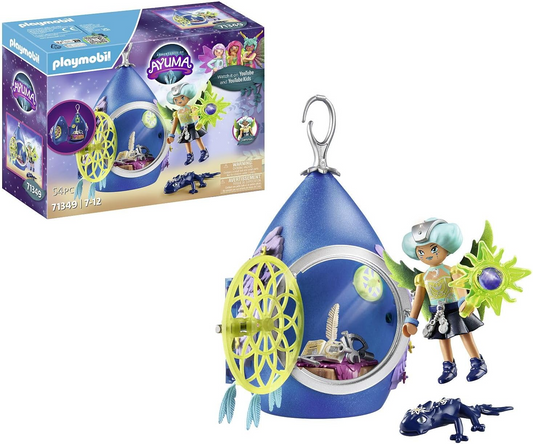 Playmobil  71349 Adventures of Ayuma - Moon Fairy House, floresta mística, fadas da lua e da alma, dramatização divertida e imaginativa, conjuntos de jogos adequados para crianças a partir de 7 anos