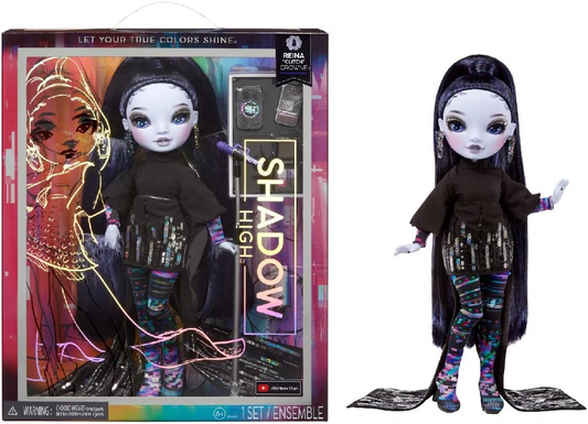 Rainbow High Shadow High - REINA GLITCH CROWNE - Boneca fashion roxa com roupa da moda e mais de 10 acessórios coloridos para brincar - Ótimo para crianças e colecionadores de 4 anos ou mais