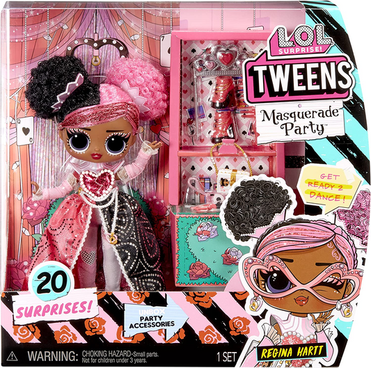 L.O.L. Surprise! Tweens Masquerade Party Fashion Doll com 20 surpresas - REGINA HARTT - Inclui acessórios de festa e dois looks de moda - Para crianças e colecionadores com mais de 4 anos
