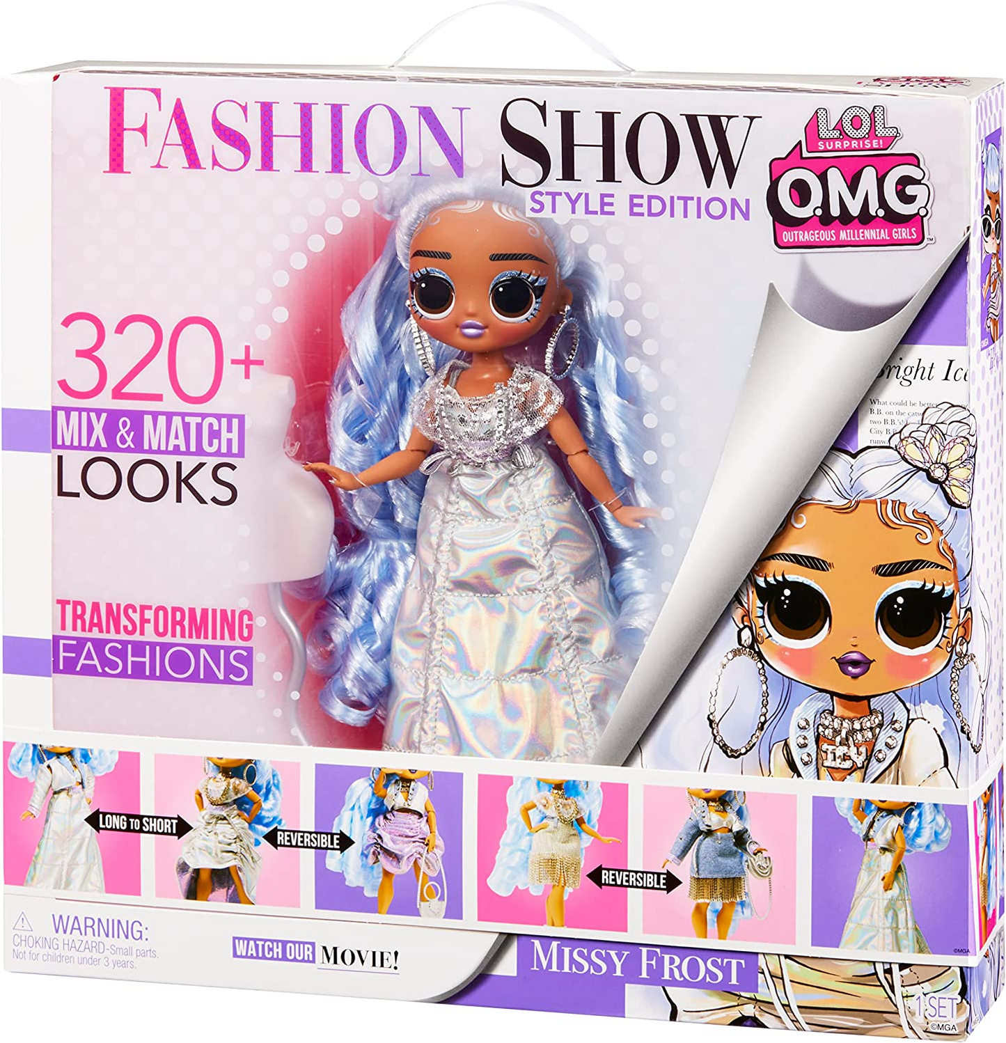 L.O.L. Surprise!  Bonecas OMG Fashion Show Style Edition - Missy Frost - Boneca de 10"/25 cm com mais de 320 looks de moda - Inclui roupas transformadoras, acessórios e muito mais - Colecionável - Para crianças de 4 anos ou mais