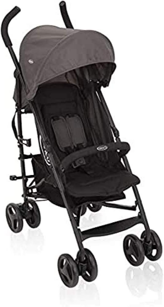 Graco Carrinho de passeio compacto TravelLite - Adequado desde o nascimento até aprox. 3 anos (15 kg), leve com apenas 7 kg, estilo preto/cinza