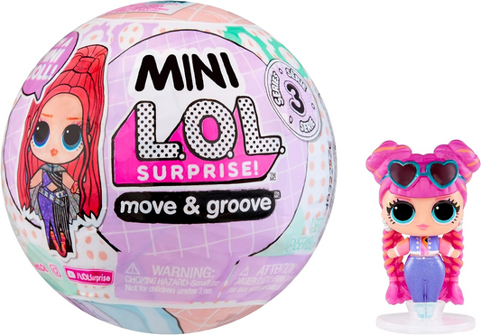 LOL Surprise OMG Mini Move & Groove Fashion Doll - VARIEDADE ALEATÓRIA - Playset de bola em movimento inclui surpresas e minibonecas colecionáveis - ótimo presente para crianças de 4 anos ou mais