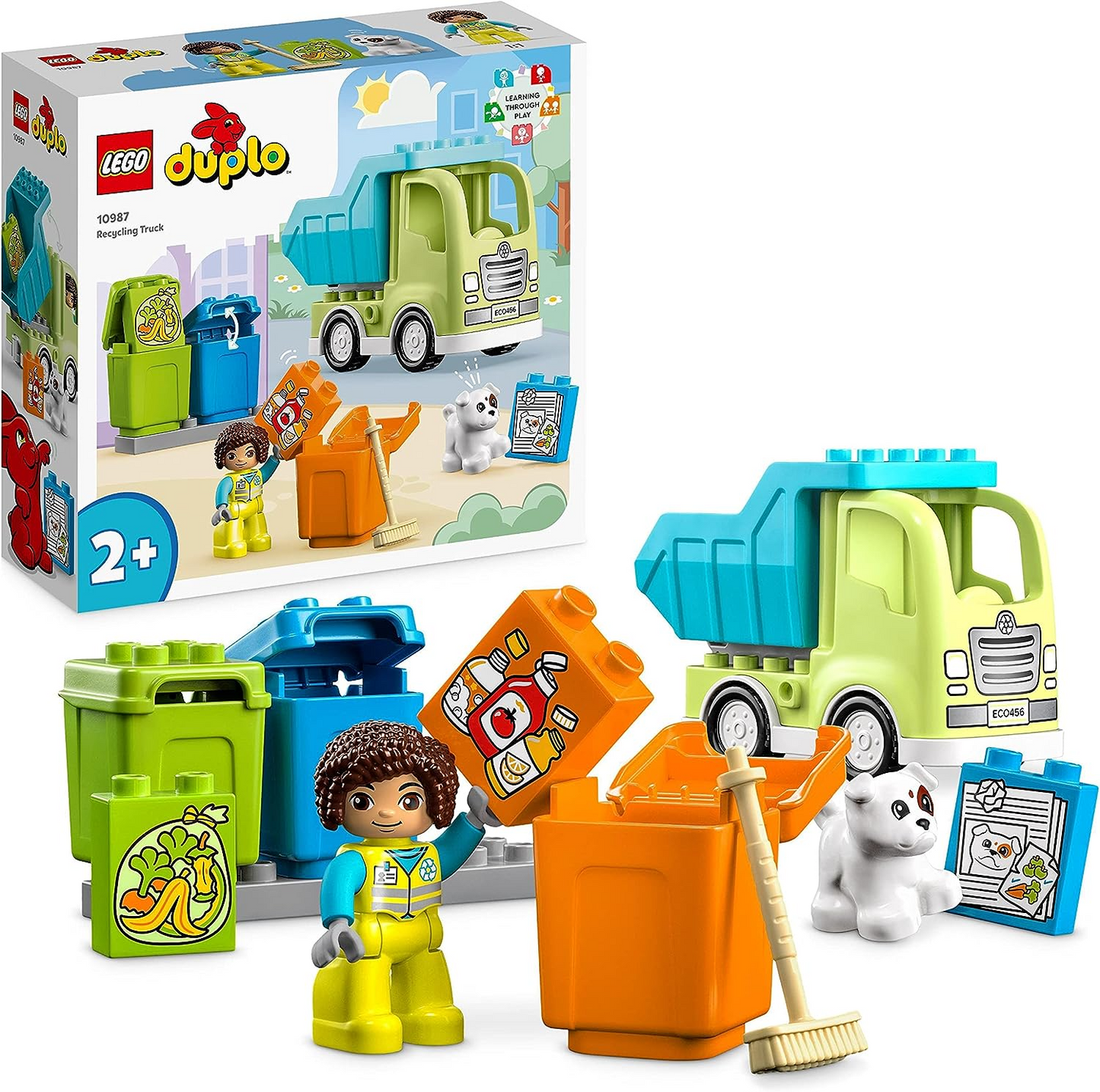 LEGO 10987 DUPLO Town Recycling Truck Bin Truck Toy Learning and Colo