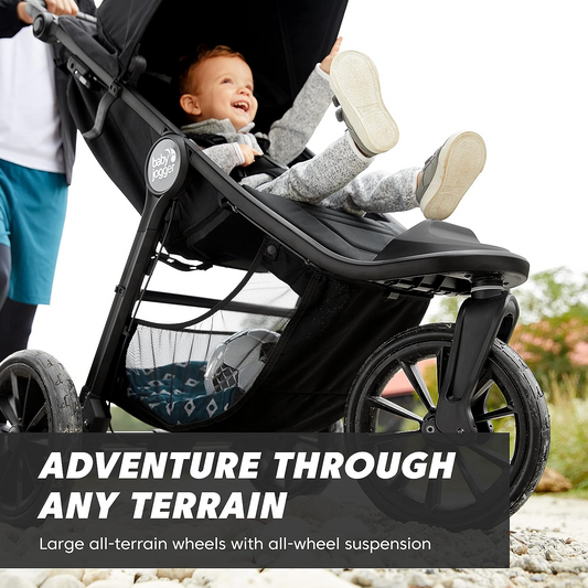 Cochecito todoterreno Baby Jogger City Elite 2 | Cochecito plegable y portátil | Negro azabache)