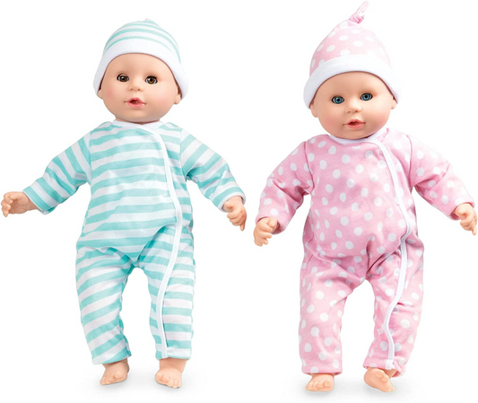 Melissa &amp; Doug Luke &amp; Lucy Muñecas gemelas I Muñecas gemelas niño y niña |Accesorios Muñeca bebé I Juegos de imaginación I Edad 18 meses a 5 años I Picardías para niñas | Regalo para niñas y niños