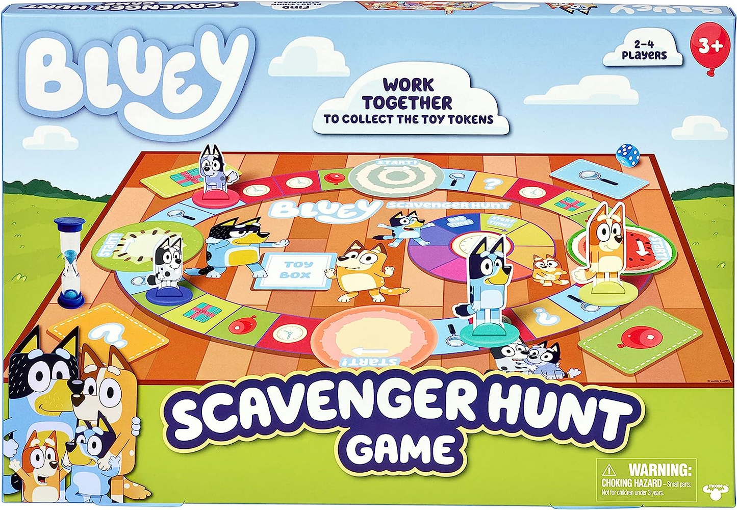 Juego de mesa Bluey Treasure Hunt: juego de mesa familiar oficial para 2-4 jugadores