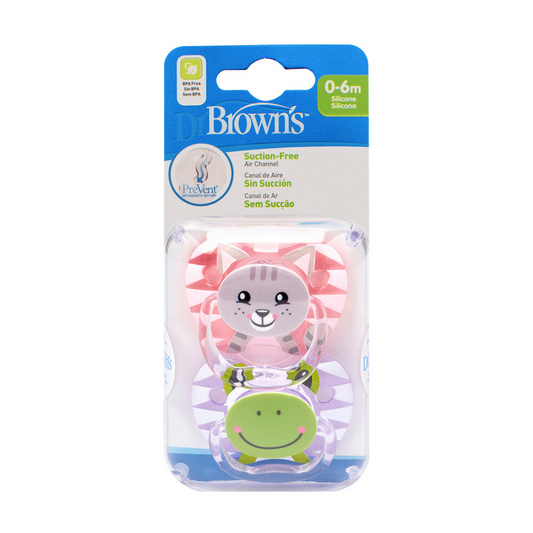 Dr Brown's Prevent Chupete Niña 0-6m 2Pk