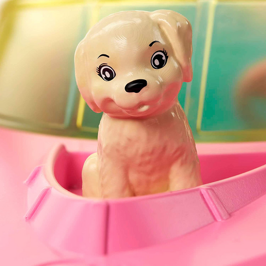 Barbie Playset de boneca e barco com cachorrinho de estimação, colete salva-vidas e acessórios, cabe 3 bonecas e flutua na água, presente para crianças de 3 a 7 anos - GRG30