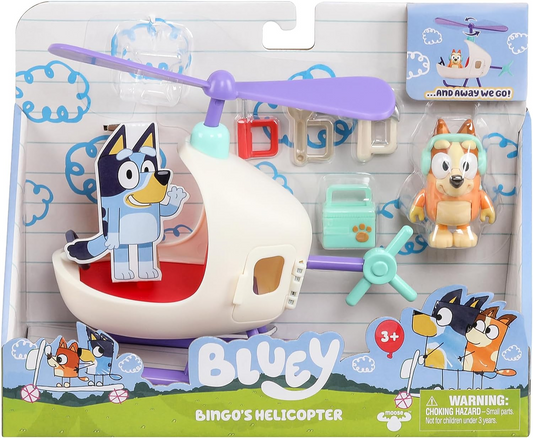 Bluey 17560 BINGO'S Helicóptero y figura, pequeño