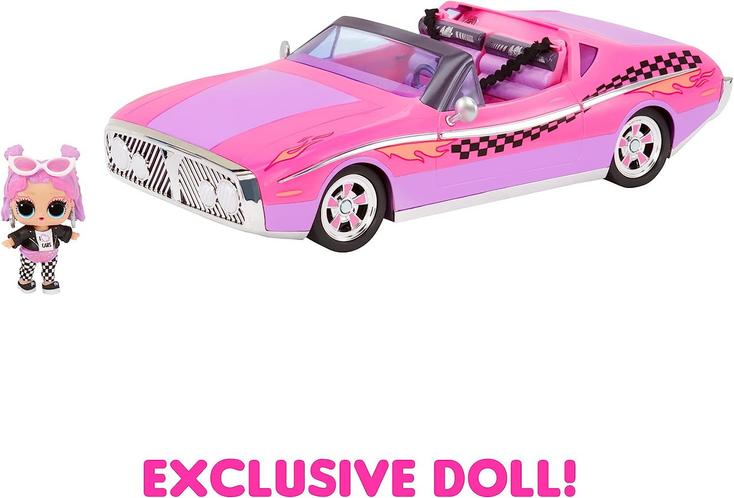 L.O.L. Surprise City Cruiser - Carro esportivo rosa e roxo com recursos fabulosos e uma boneca exclusiva BEEPS - Ótimo para crianças de 4 anos ou mais