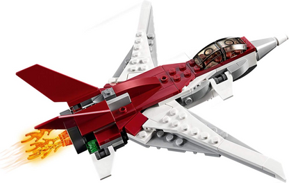 LEGO 31086 Creator Futuristic Flyer, Espaço e Robô 3 em 1 Conjunto de construção, Brinquedos de veículos para crianças de 7 anos ou mais