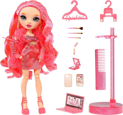 Rainbow High Boneca da moda - PRISCILLA PEREZ - Boneca rosa - Roupa da moda e mais de 10 acessórios coloridos para brincar - Para colecionadores e crianças de 4 a 12 anos