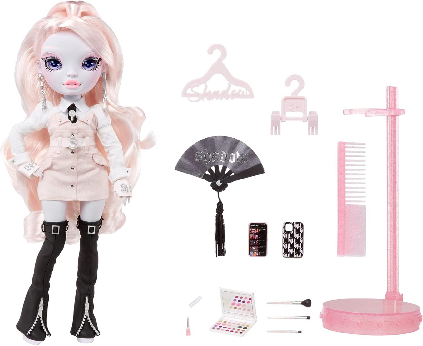Rainbow High Shadow High - KARLA CHOUPETTE - Muñeca de moda rosa con ropa elegante y más de 10 accesorios de juego coloridos - Ideal para niños y coleccionistas de 4 años en adelante