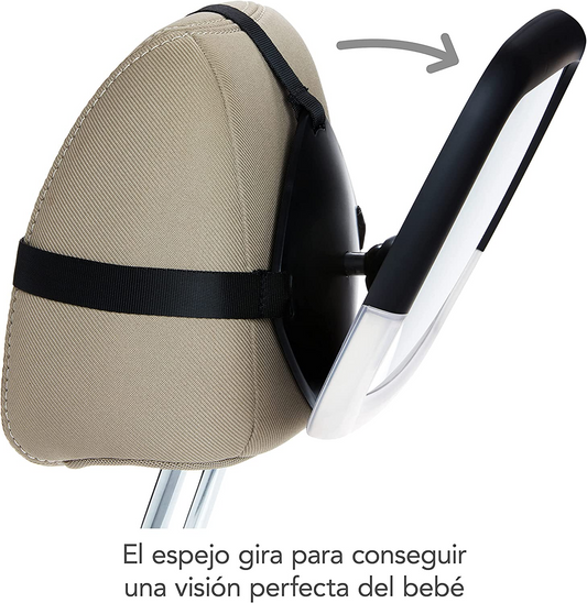 Munchkin  Espelho de assento de carro Baby In-Sight com luz noturna LED, espelho de carro grande para bebês e crianças pequenas, espelho de carro infantil, 100% à prova de estilhaçamento e testado contra colisões